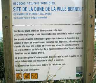 Protection de la dune de la Ville-Berneuf par le Conseil Gnral des Ctes-d'Armor